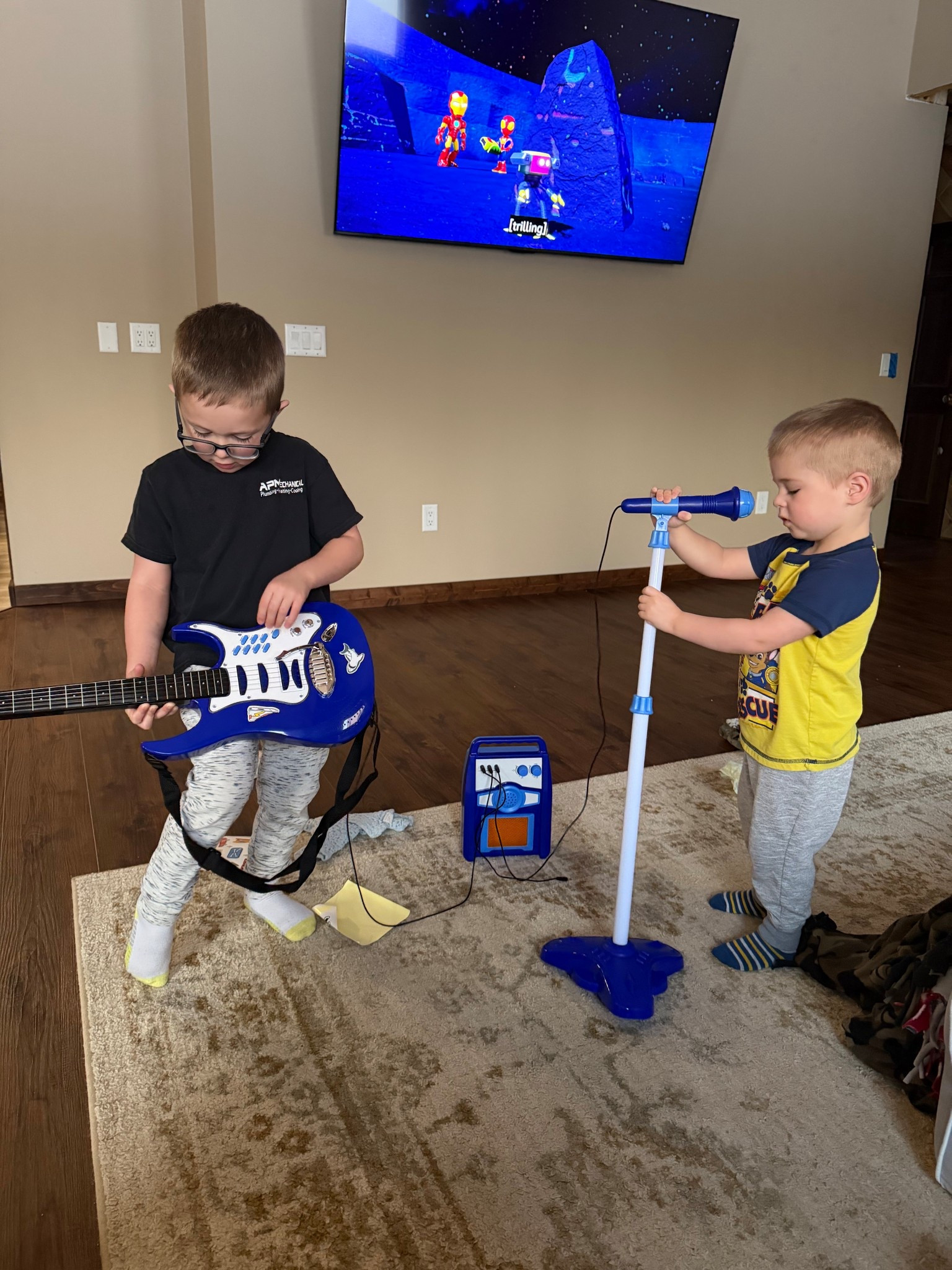 Another fav birthday present, the guitar has some built in songs the boys are obsessed with!! 

#LTKKids #LTKdayinmylife #LTKmomlife
