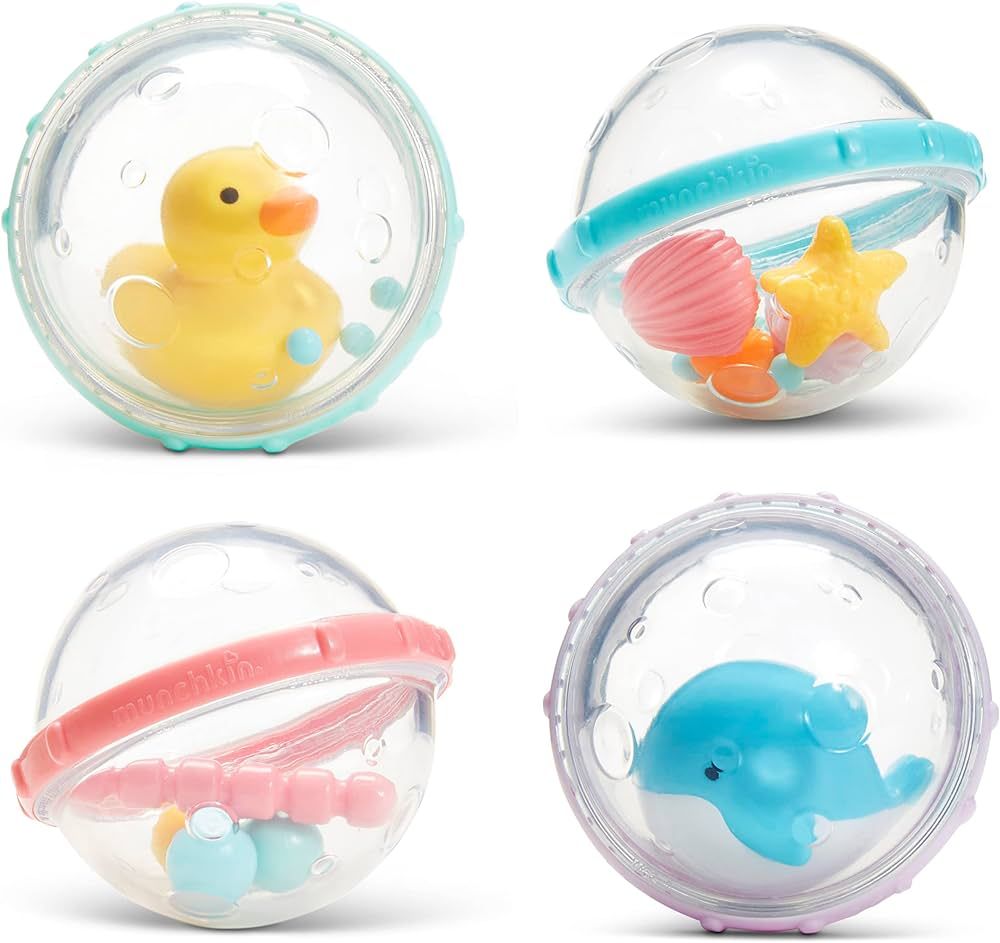 Munchkin Float and Play Bubbles - Juguete de baño, 4 unidades | Amazon (US)