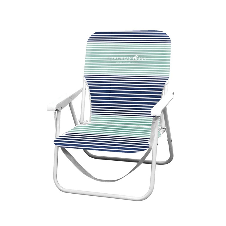 Caribbean Joe Folding Beach Chair, One Position with Armrests | Walmart (US)