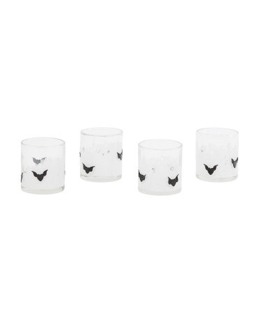 4pk Heart Bats Double Old Fashioned Glasses | TJ Maxx