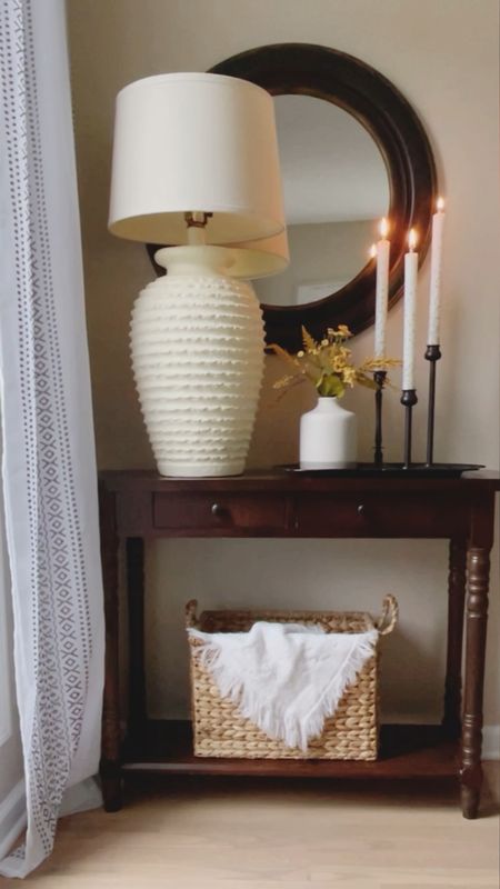 Cozy console table styling for Fall | home decor ideas | Fall home decor | living room decor

#LTKSeasonal #LTKhome #LTKstyletip