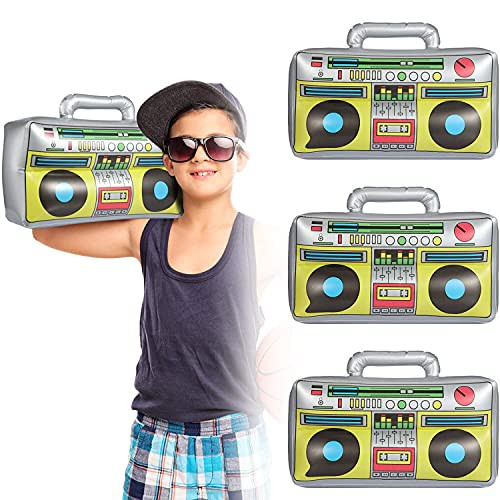 meekoo Inflatable Boombox 16.5 Inches Inflatable Boom Box 80s 90s Party Decorations for Rappers Hip  | Amazon (US)