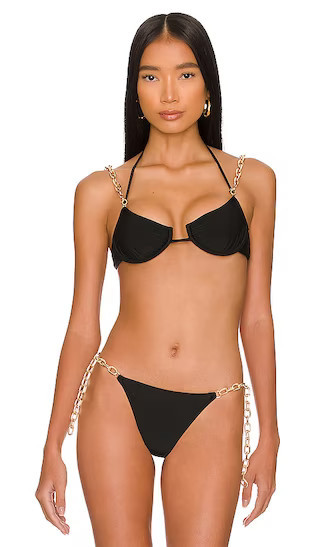 The Kai Top in Black Swim Wearing beach vacation dress vacation style vacation wear vacation outfits | Revolve Clothing (Global)