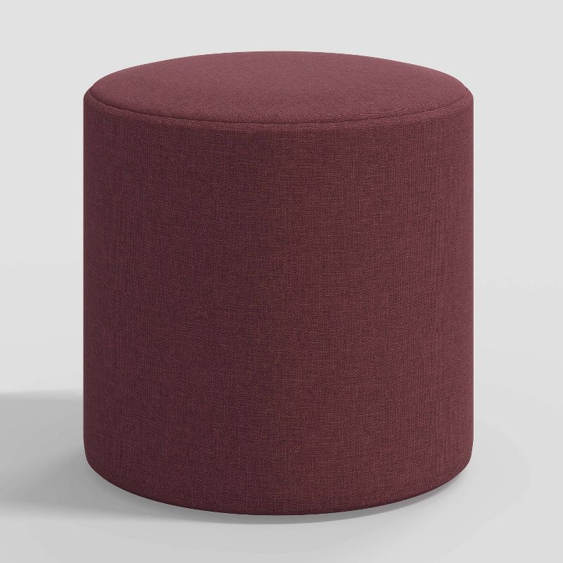 Round Thalia Ottoman in Textured Linen - Threshold™ | Target