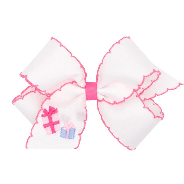 Gifts Embroidered Moonstitch Bow | Smocked Auctions
