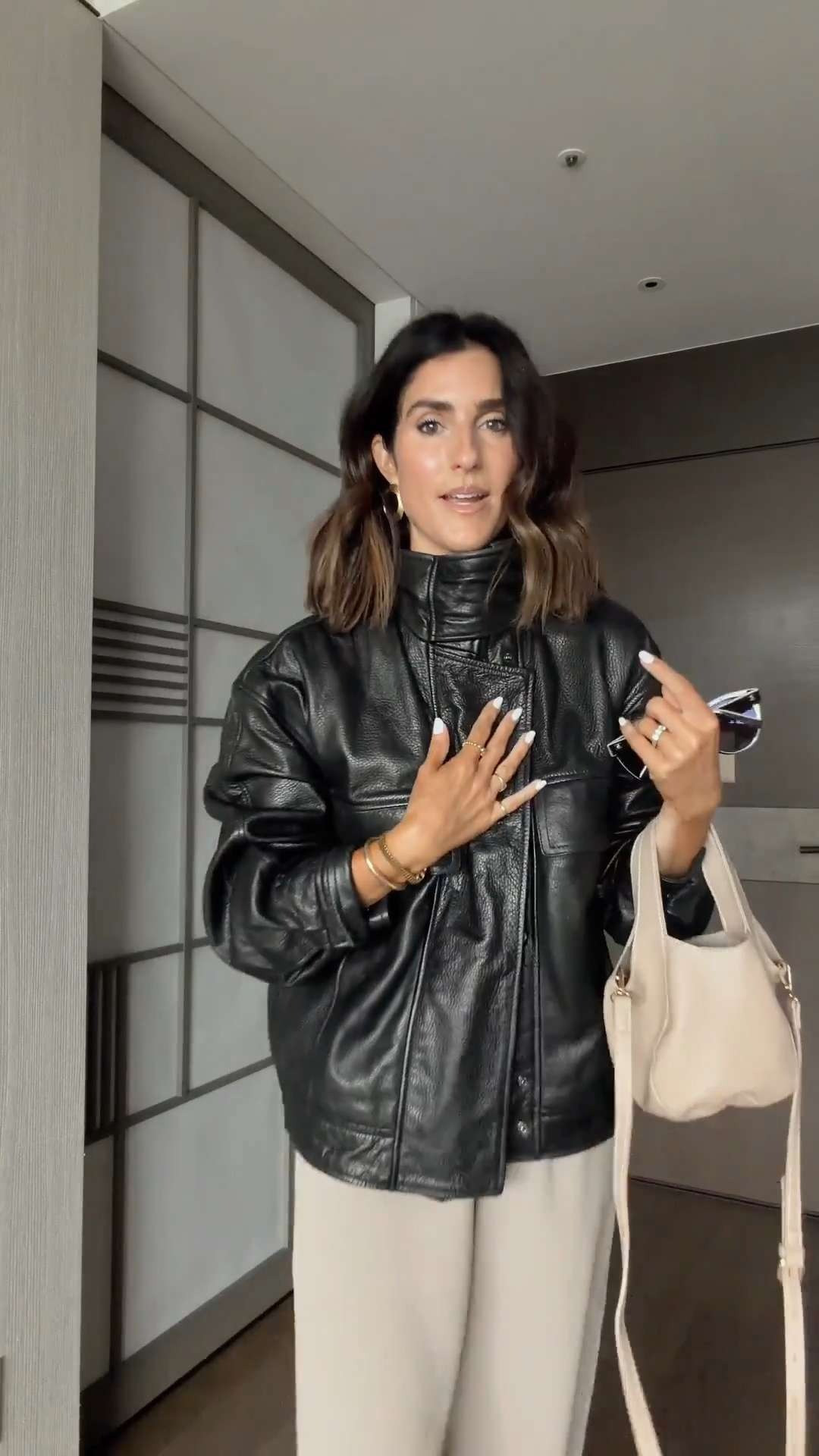Hello from Tokyo Japan! 🇯🇵 wanted to share what I’m wearing today. It’s a bit rainy out so I have two options for layers. What do you like best? I’m just shy of 5-7” wearing the size small pants from @Aritzia  and size large knit sweater for an oversized fit from @Target  and XS leather jacket from @Zara 

 #LTKootd #LTKSeasonal #LTKTravel