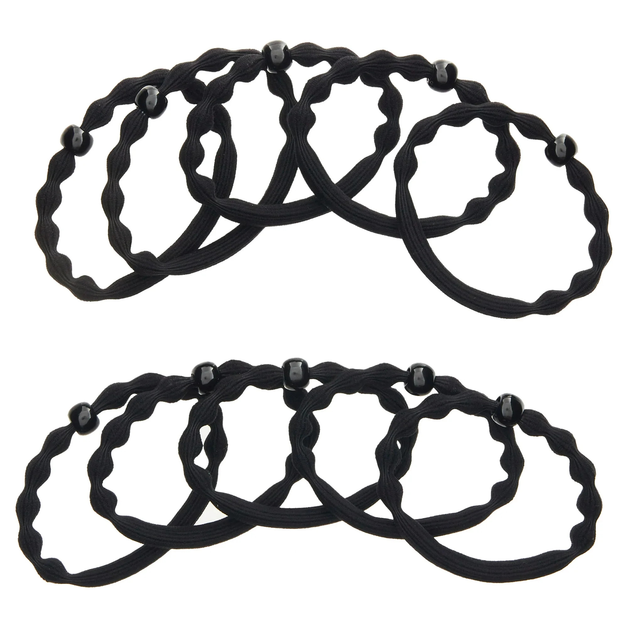 Goody Ouchless Damage-Free Forever Hair Elastics, Ponytail Holder, Black, 10 Ct | Walmart (US)