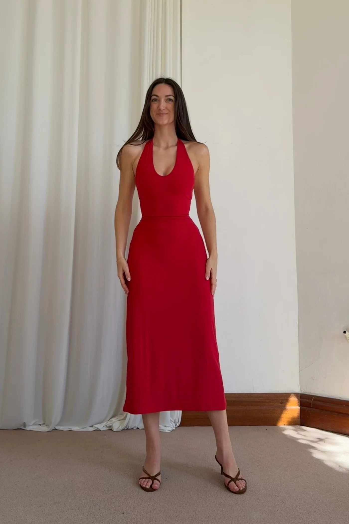 Harper Two-Way Halter Midi Dress | AYM Affiliate