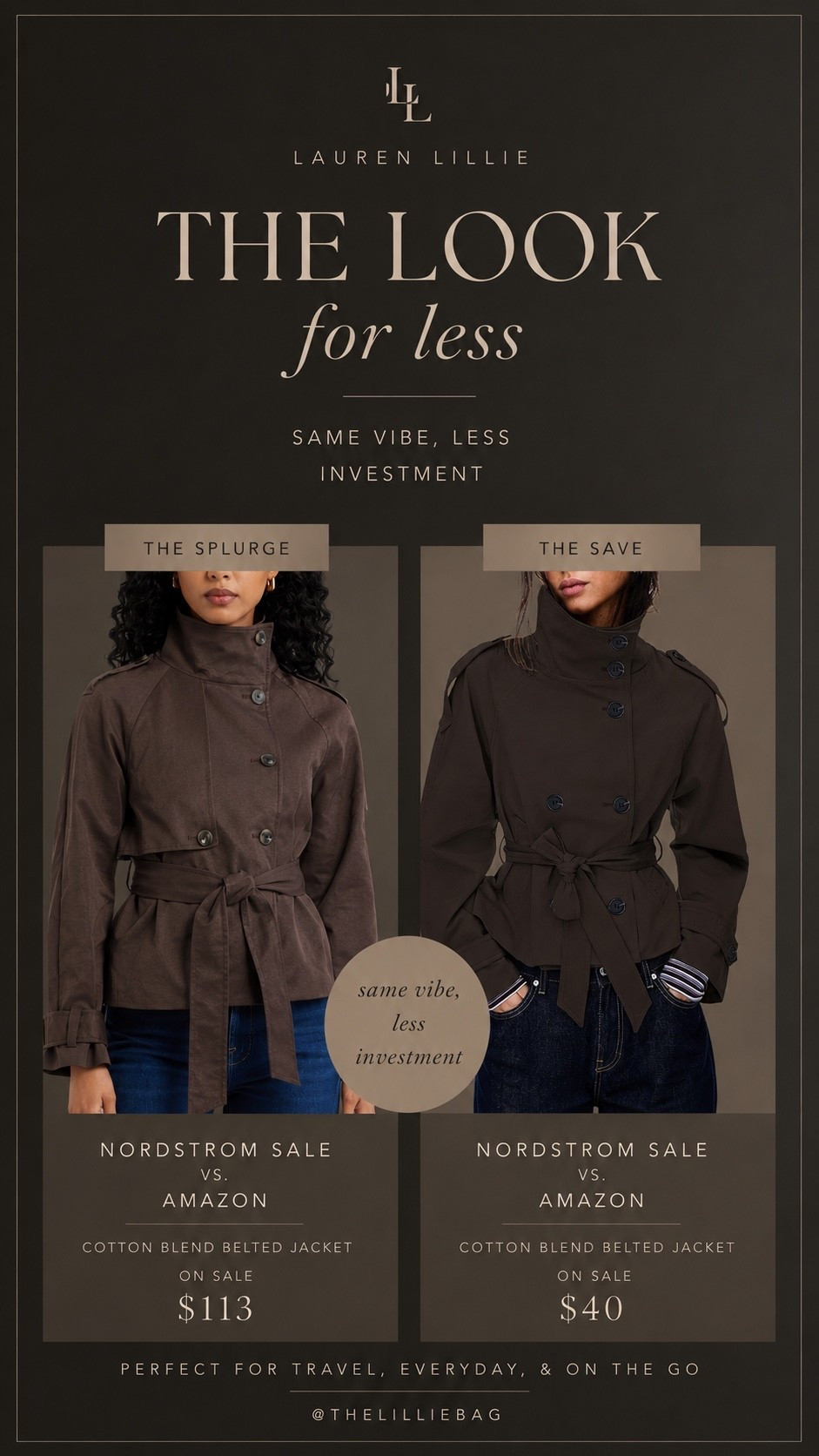 The NSALE version is gorgeous, but if you’re shopping on a budget, this Amazon option gives such a similar elevated look for a fraction of the price.

Would you splurge or save? ✨


Look for less. Amazon fashion. Nordstrom Anniversary Sale. NSALE. Amazon jacket. Fall jacket. Trench jacket. Neutral fashion. Affordable fashion. Capsule wardrobe. Fall outfits. Women’s style.

#LTKSaleAlert #LTKSeasonal