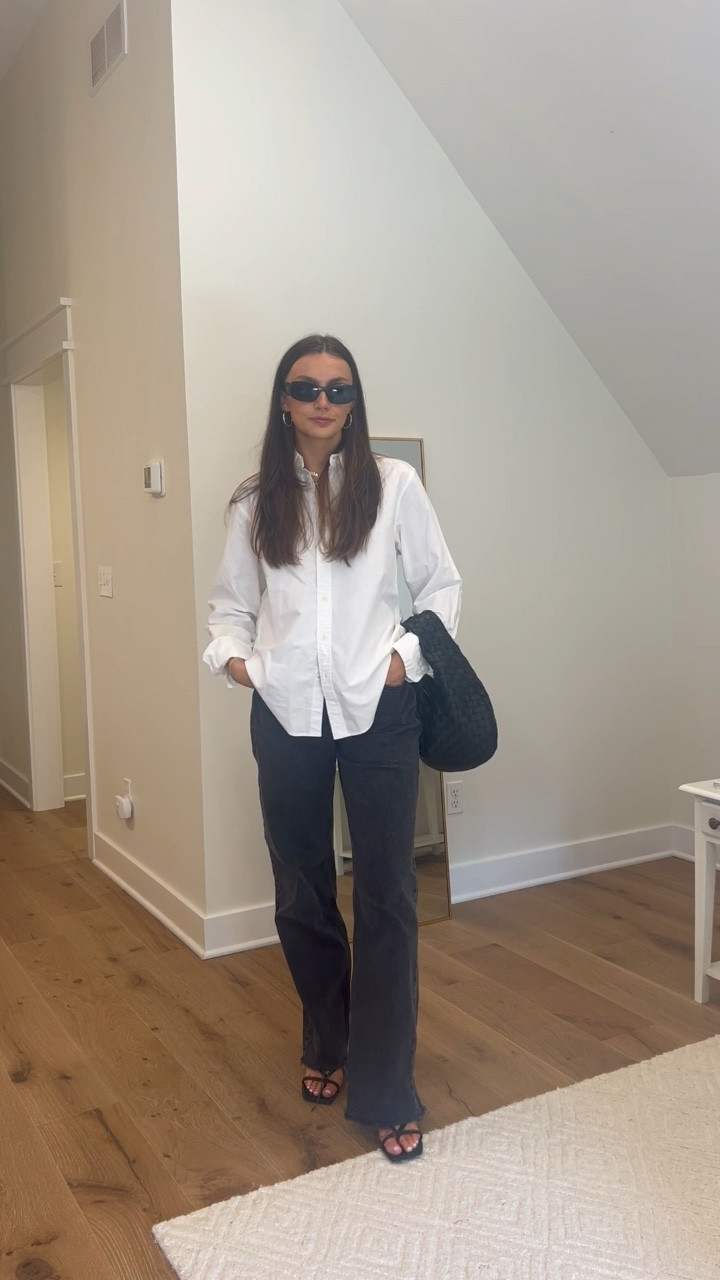 Day 10/30!! I’m loving this look with 2 very basic closet items: a white button-up and black jeans 🖤☕️📞🎬

#LTKshoecrush #LTKworkwear #LTKstyletip