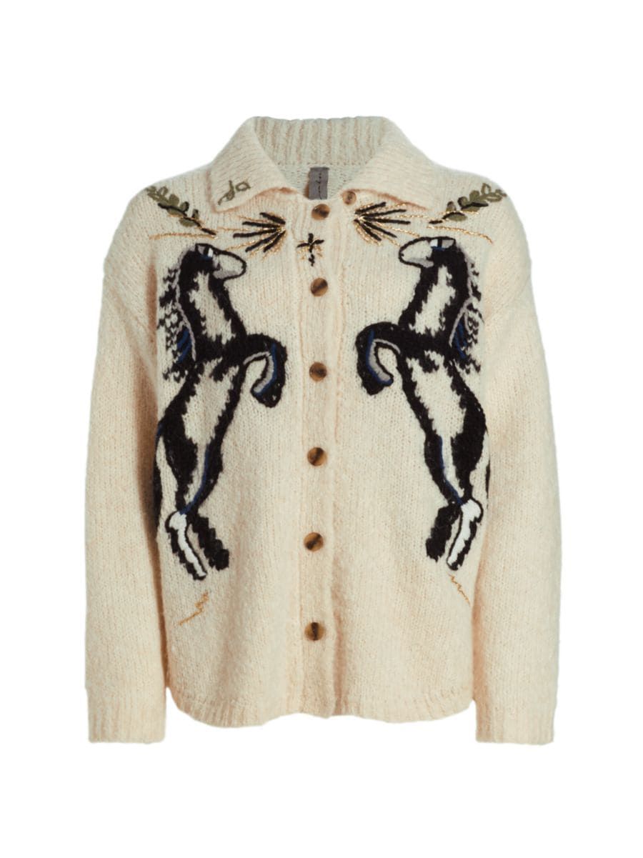 Embroidered Knit Cardigan | Saks Fifth Avenue