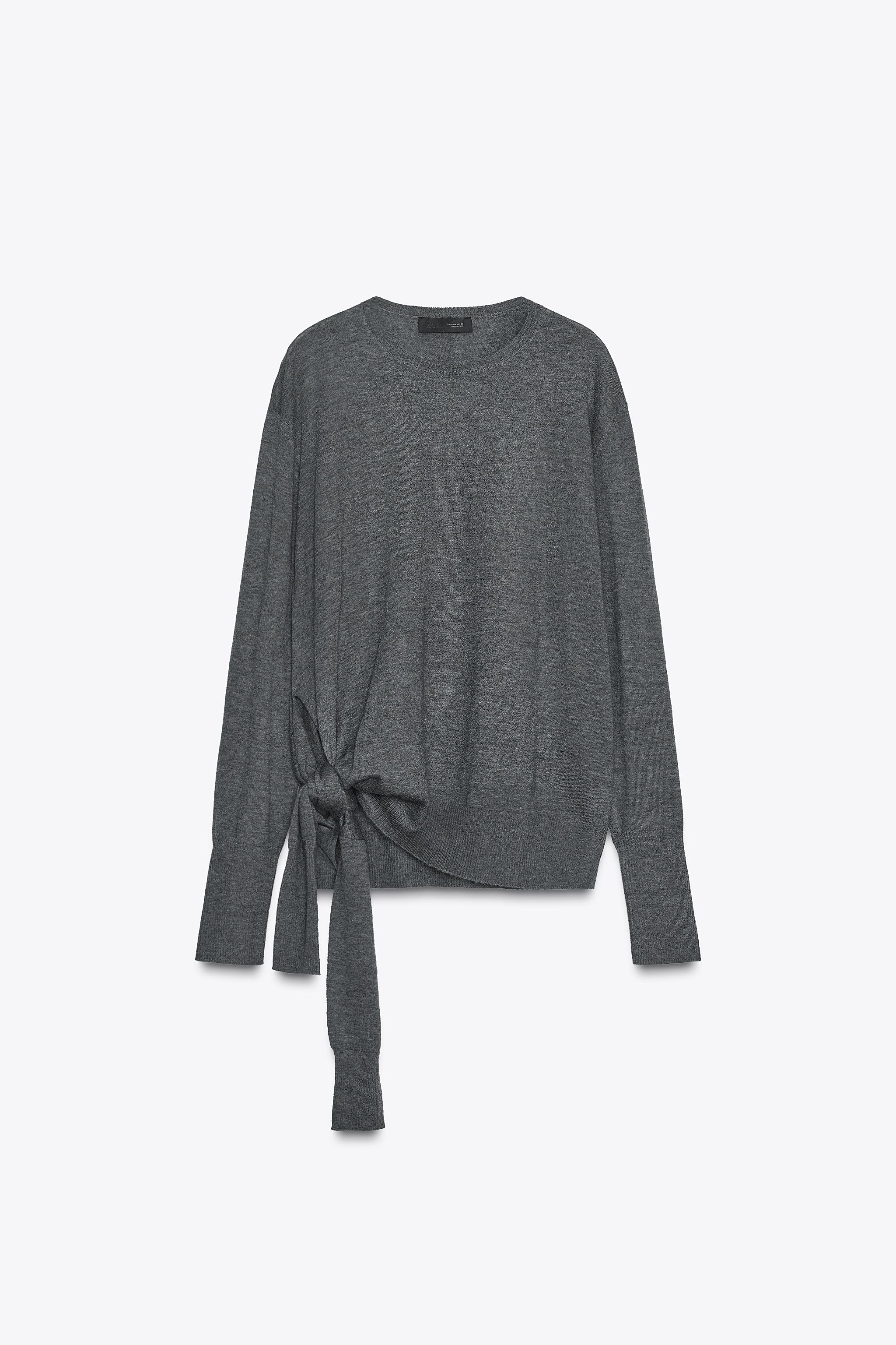 WOOL KNIT KNOT SWEATER | Zara US