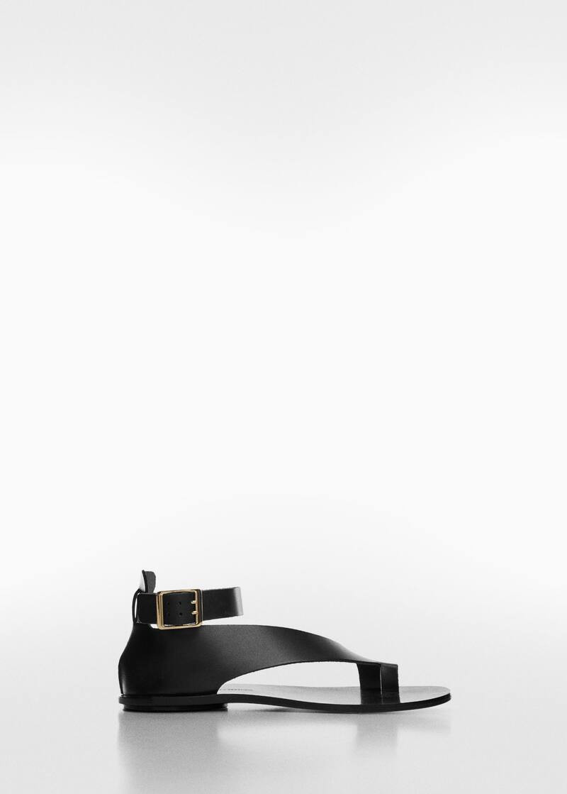 Buckle leather sandals -  Women | Mango United Kingdom | MANGO (UK)