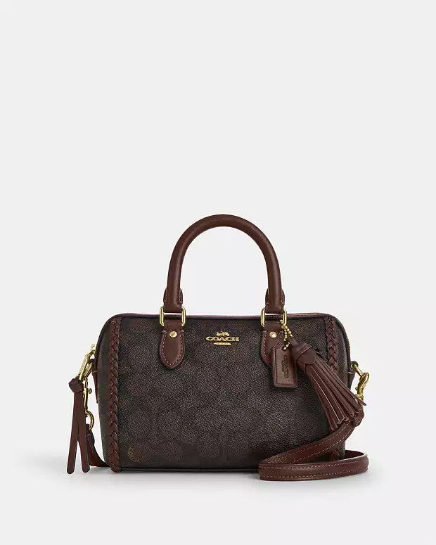 Mini Rowan Crossbody Bag In Signature Canvas With Fringe | Coach Outlet US