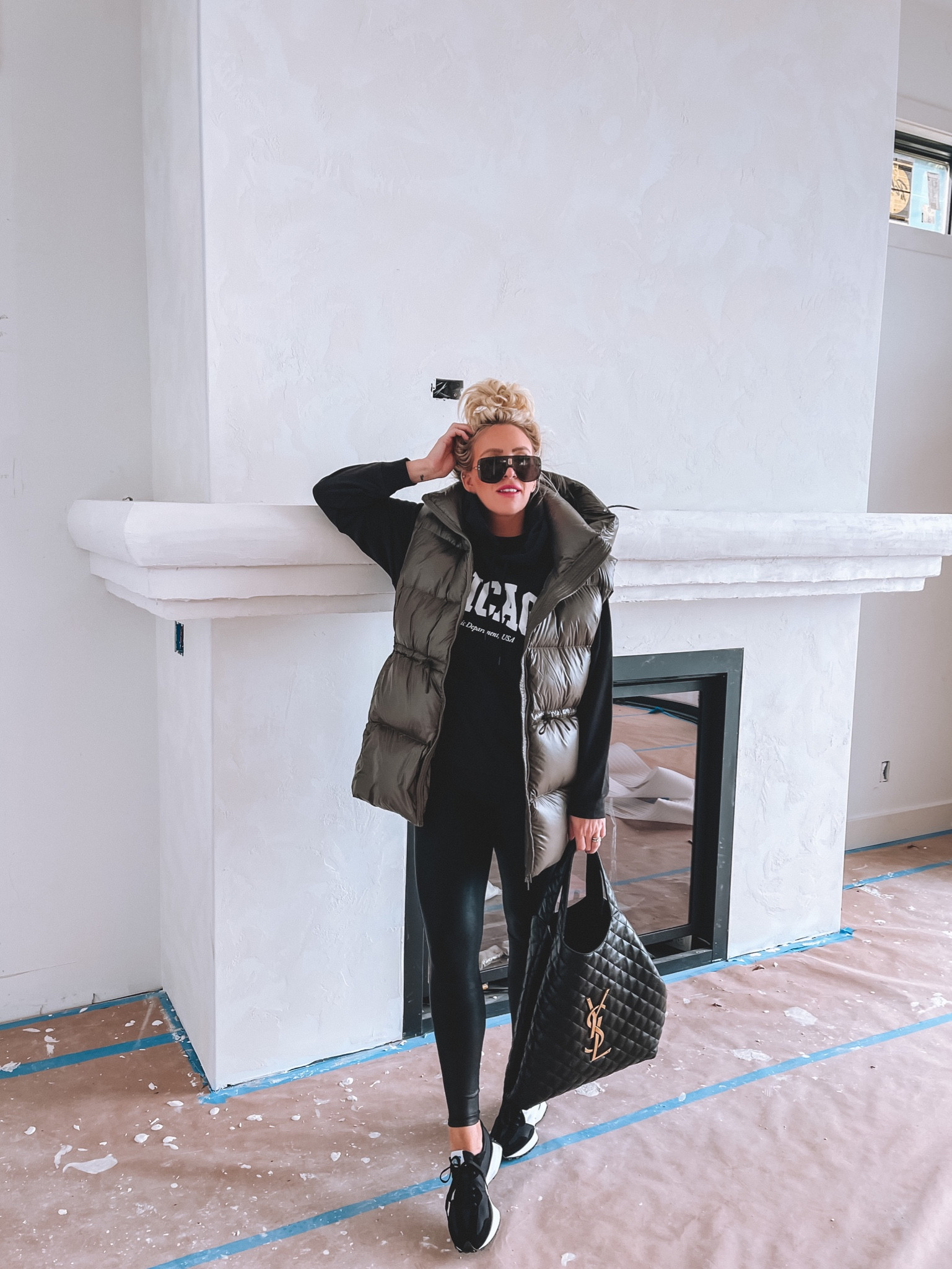 H&M look… wearing a medium in vest and a medium in the sweatshirt 