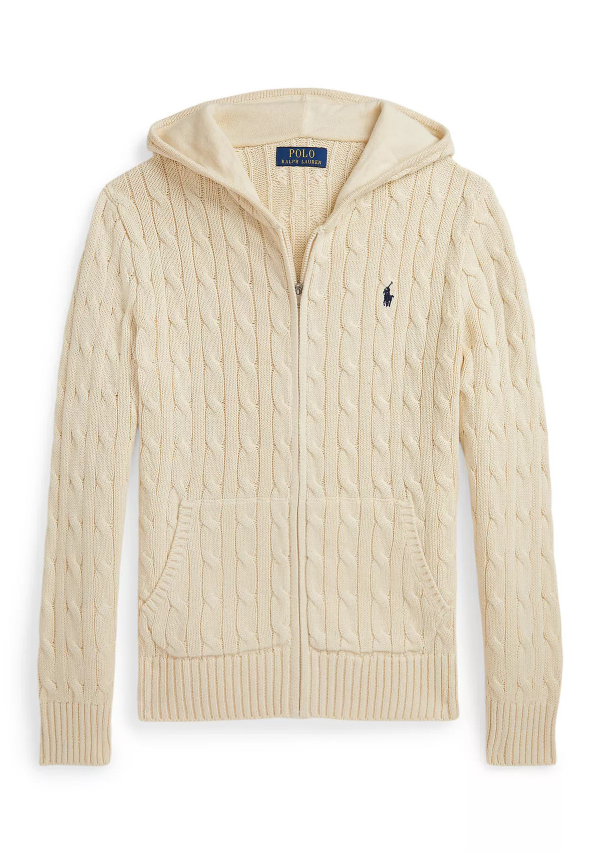 Boys 8-20 Cable Cotton Hooded Full Zip Sweater | Belk