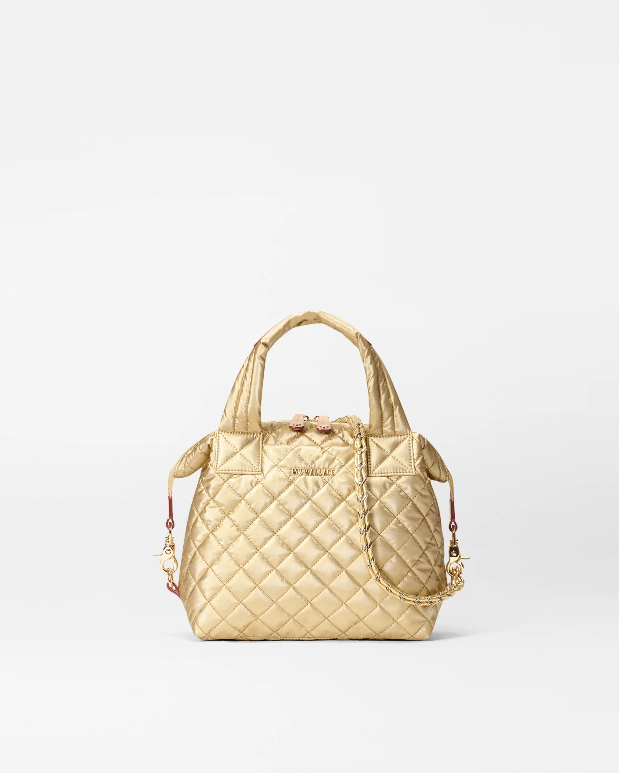 Light Gold Pearl Small Sutton Deluxe w/ Chain | MZ Wallace