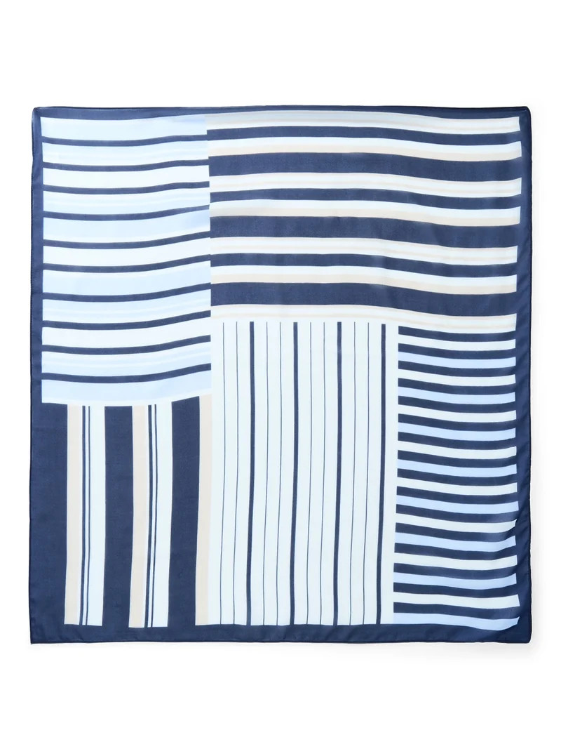 Time and Tru Women's Stripe Scarf for Adults with Bold Collage Pattern | Walmart (US)