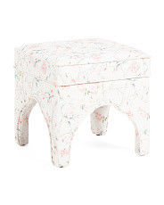 17.5in Floral Print Ottoman | TJ Maxx