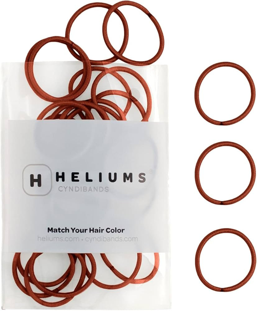 Heliums Small Hair Ties - Auburn Red - 1 Inch Hair Bands, 2mm Hair Elastics For Thin Hair and Kid... | Amazon (US)