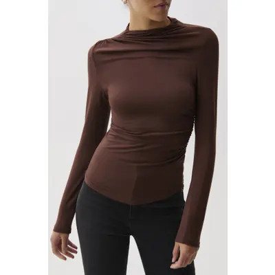 Pistola Nathalia Mock Neck Long Sleeve Top in Soft White at Nordstrom, Size X-Small | Nordstrom