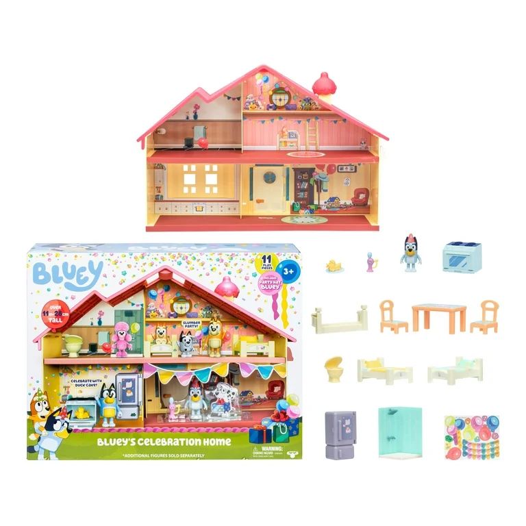 Bluey's Celebration Home, Celebrate Bluey's Birthday with 11 Play Pieces and Accessories, , Ages ... | Walmart (US)