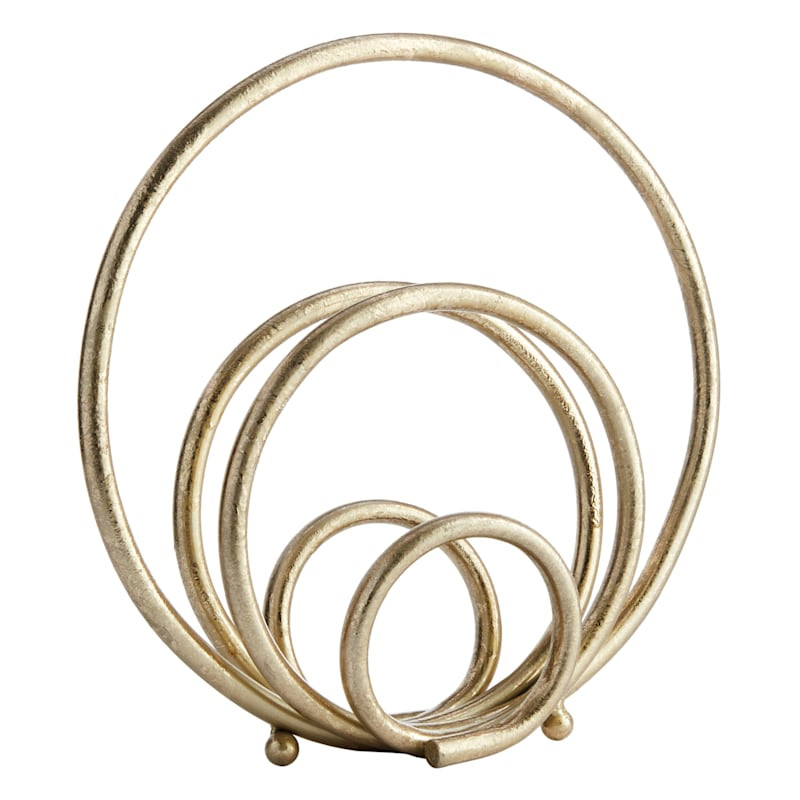Metal Gold Circle Figurine, 12" | At Home