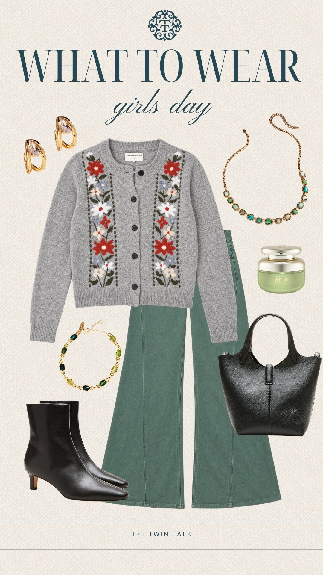 T+T, what to wear! The cardigan and pants are from Anthropologie, giving us the prettiest mix of color and floral detail for fall. We’d wear this for a girls’ day out, shopping, lunch, or a fun afternoon together.

#LTKSeasonal #LTKOver40 #LTKMidsize