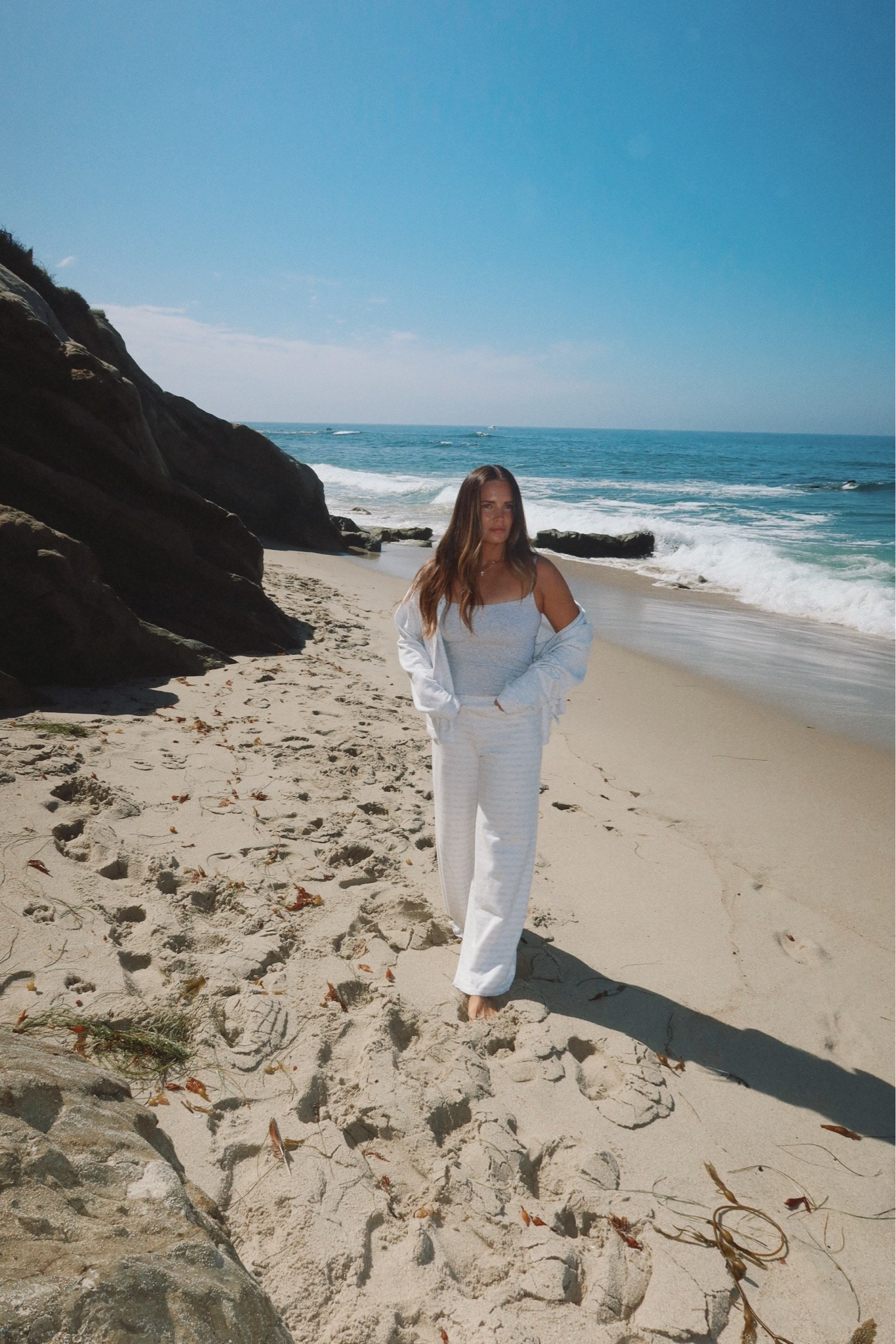 Lounge set of my dreams! So soft & lightweight!! 

Wearing size small pants & medium cardigan