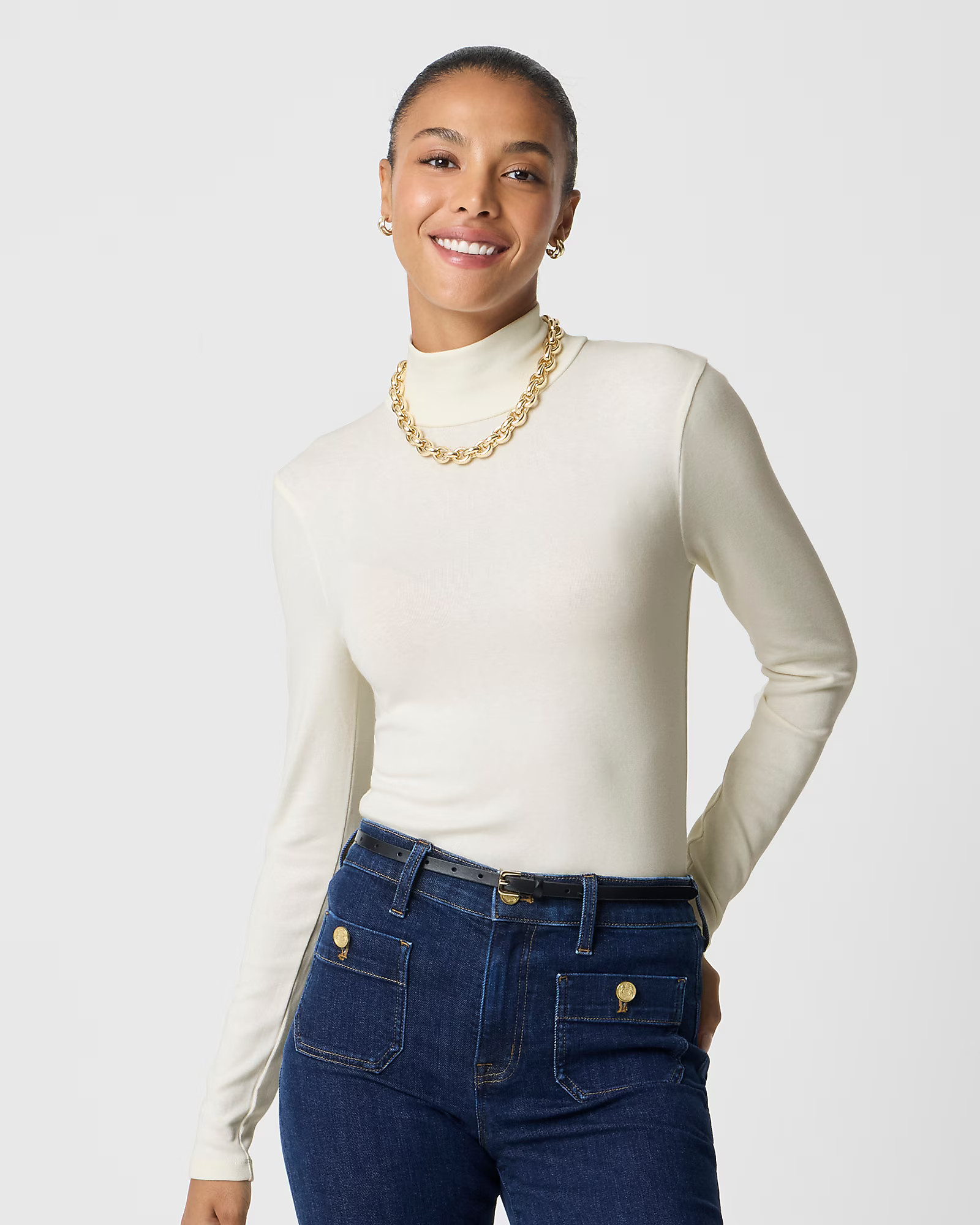 Long-sleeve everyday mockneck tee | J.Crew Factory