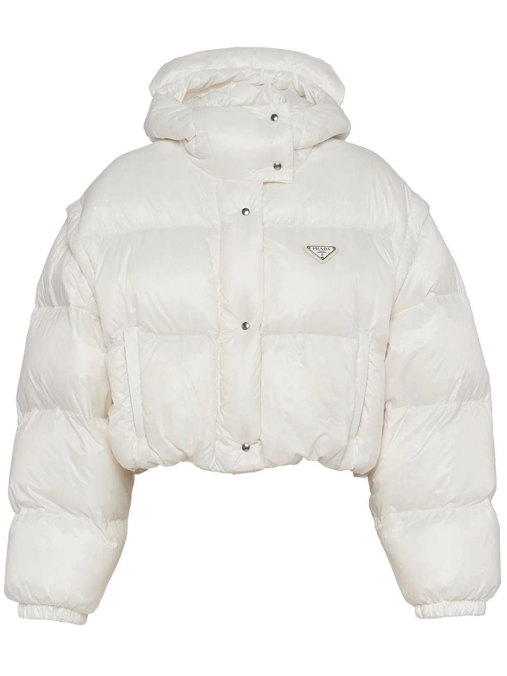 Prada Re-Nylon detachable-sleeve Padded Jacket - Farfetch | Farfetch Global