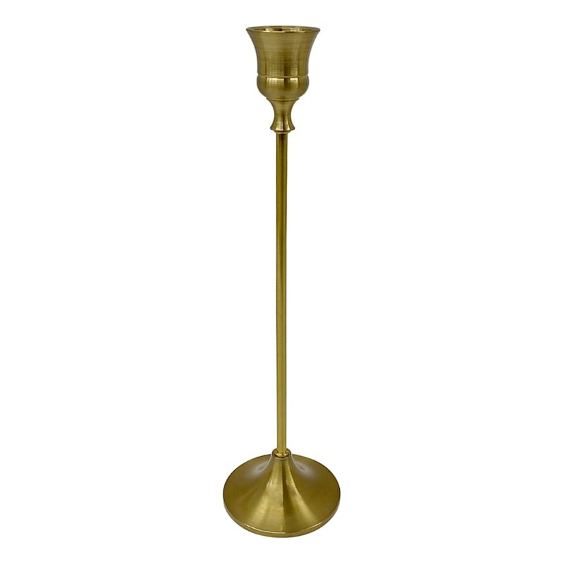 Providence Gold Metal Taper Candle Holder, 10" | At Home