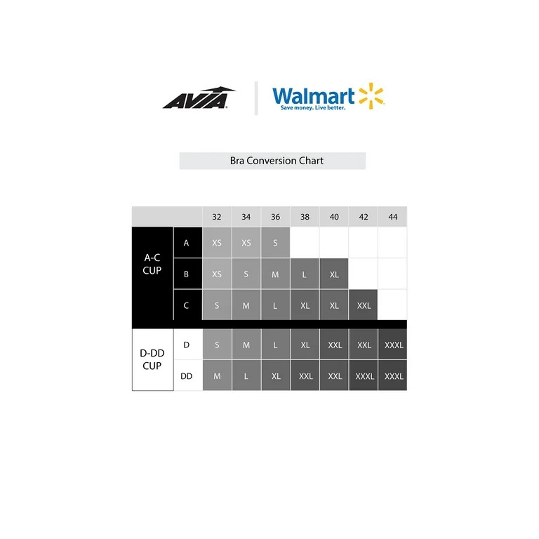 Avia Low Impact Sports Crop with Shelf Bra and Removable Pads - Walmart.com | Walmart (US)