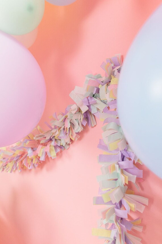 Fringe Banner Pastel Banner Valentines Day Garland | Etsy | Etsy (US)