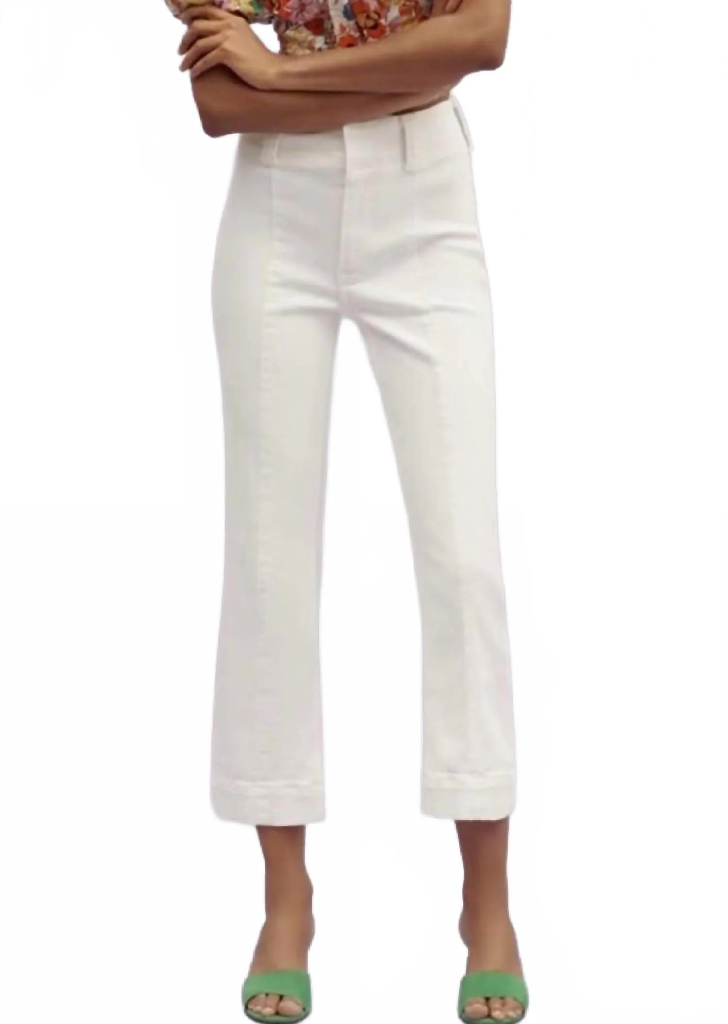 Women's High Rise Jeans In White | Shop Simon