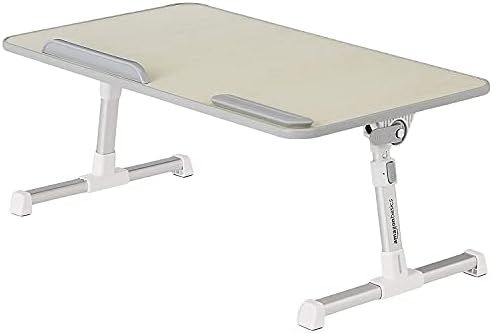 Amazon Basics Adjustable Laptop Tray Table - Lap Desk Fits up to 17-Inch Laptop - Medium | Amazon (US)