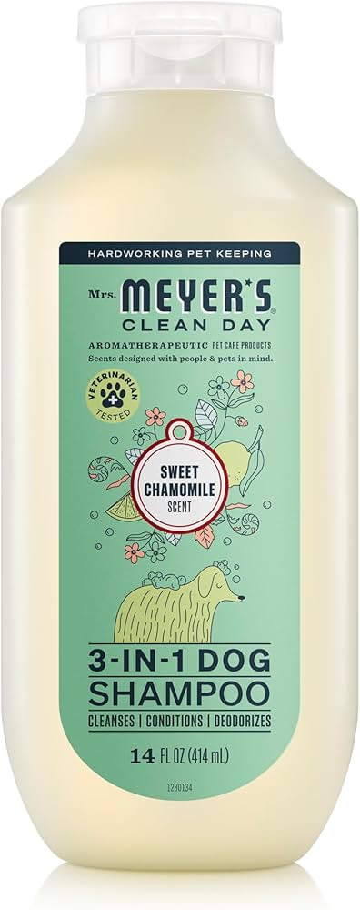 MRS. MEYER'S Clean Day 3 in 1 Dog Shampoo, Sweet Chamomile Scent, 14oz | Amazon (US)