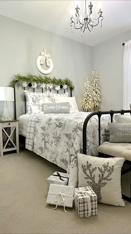 ‘Tis the season for cozy dreams and coordinated decor! Holiday bedroom, holiday bedding, deer decor, Christmas bedroom, Christmas decor, Christmas bedding

#LTKhome #LTKSeasonal #LTKHoliday