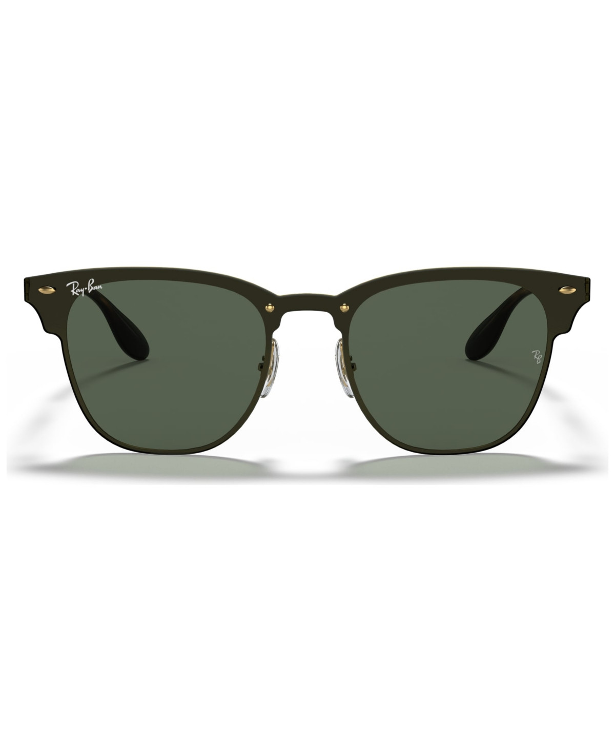 Ray-Ban Sunglasses, RB3576N Blaze Clubmaster - GOLD/GREEN GRAD | Macy's