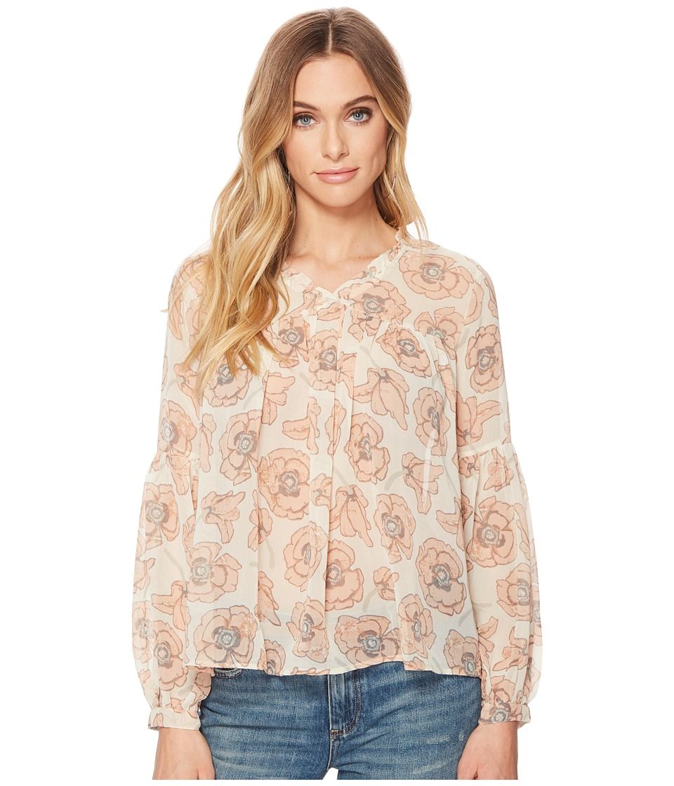 Lucky Brand - Pink Exploded Floral Top (Pink Multi) Women's Long Sleeve Pullover | Zappos