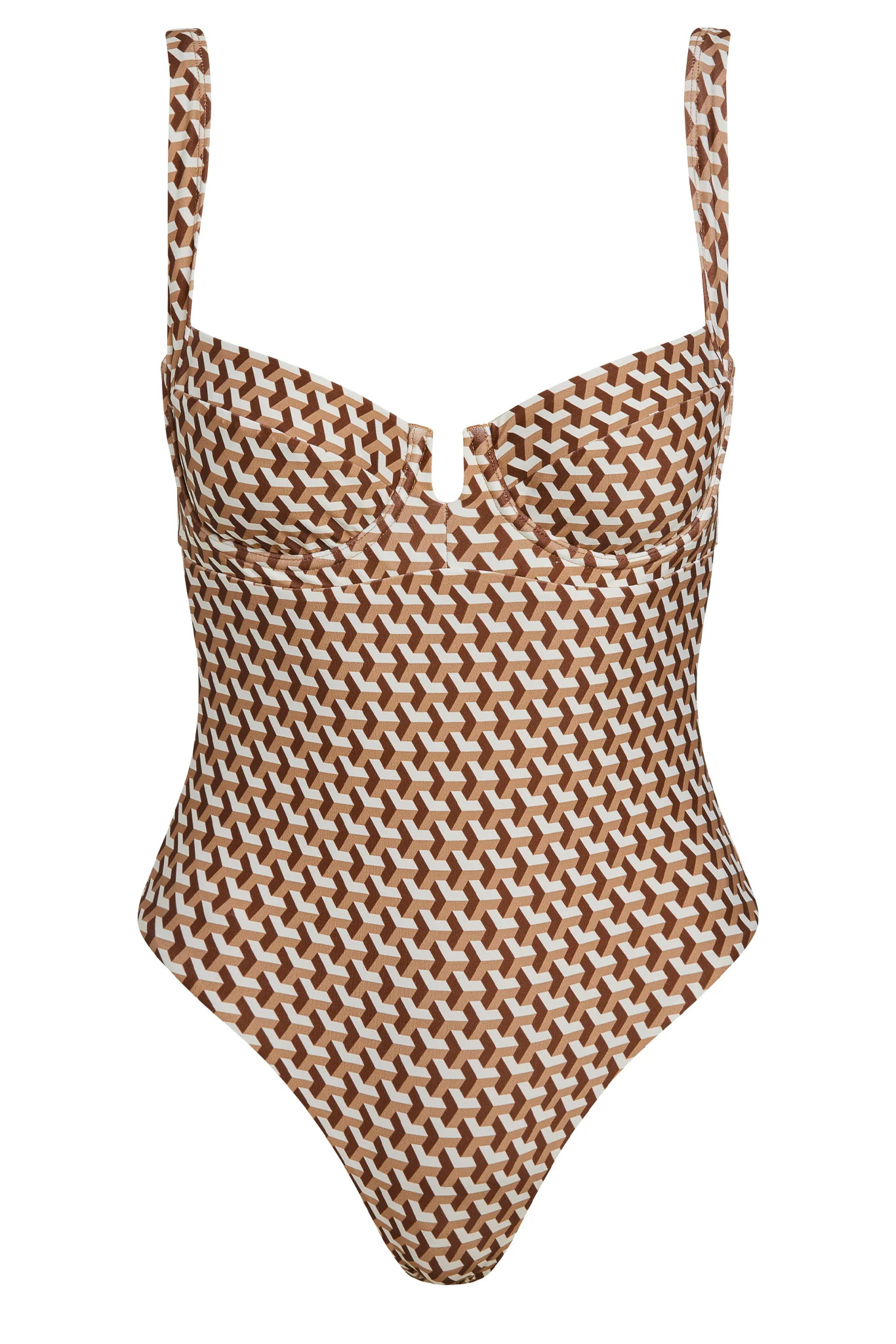 Clovelly One Piece - Husk Geo | Monday Swimwear