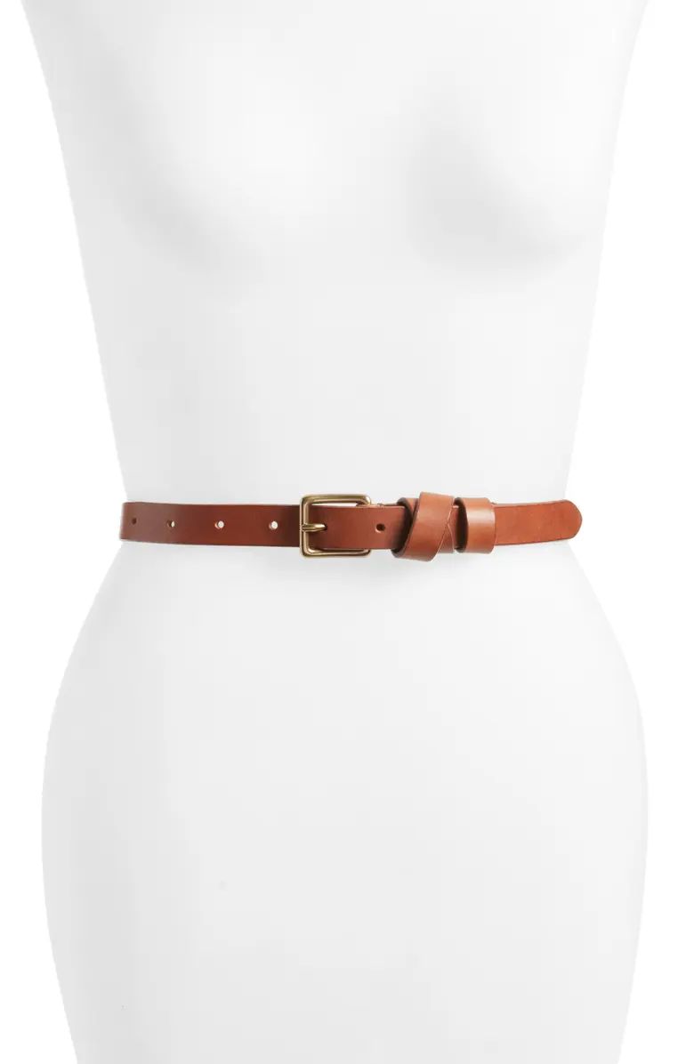 Leather Crisscross Skinny Belt | Nordstrom