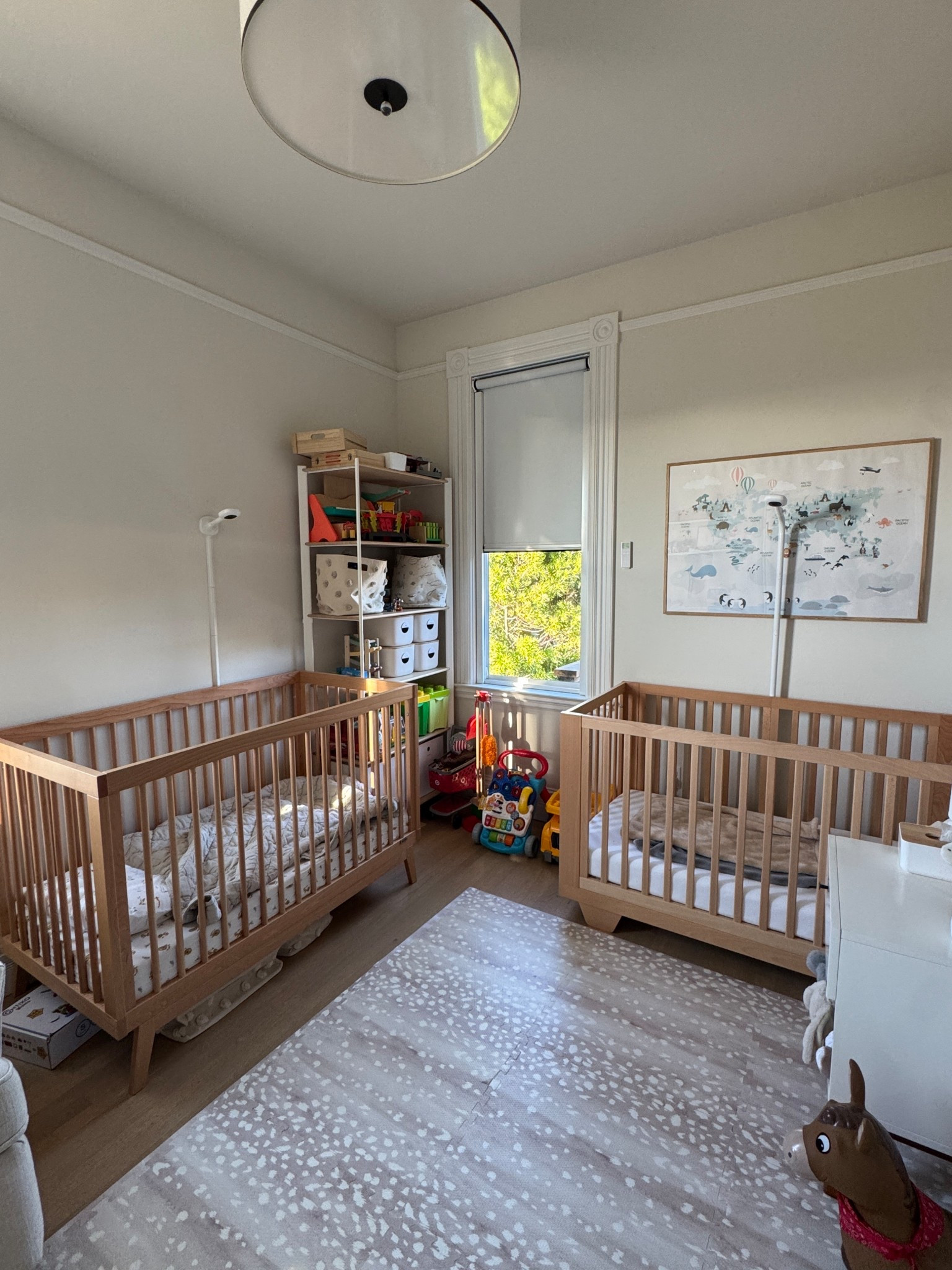 my shared nursery with my toddler and baby 