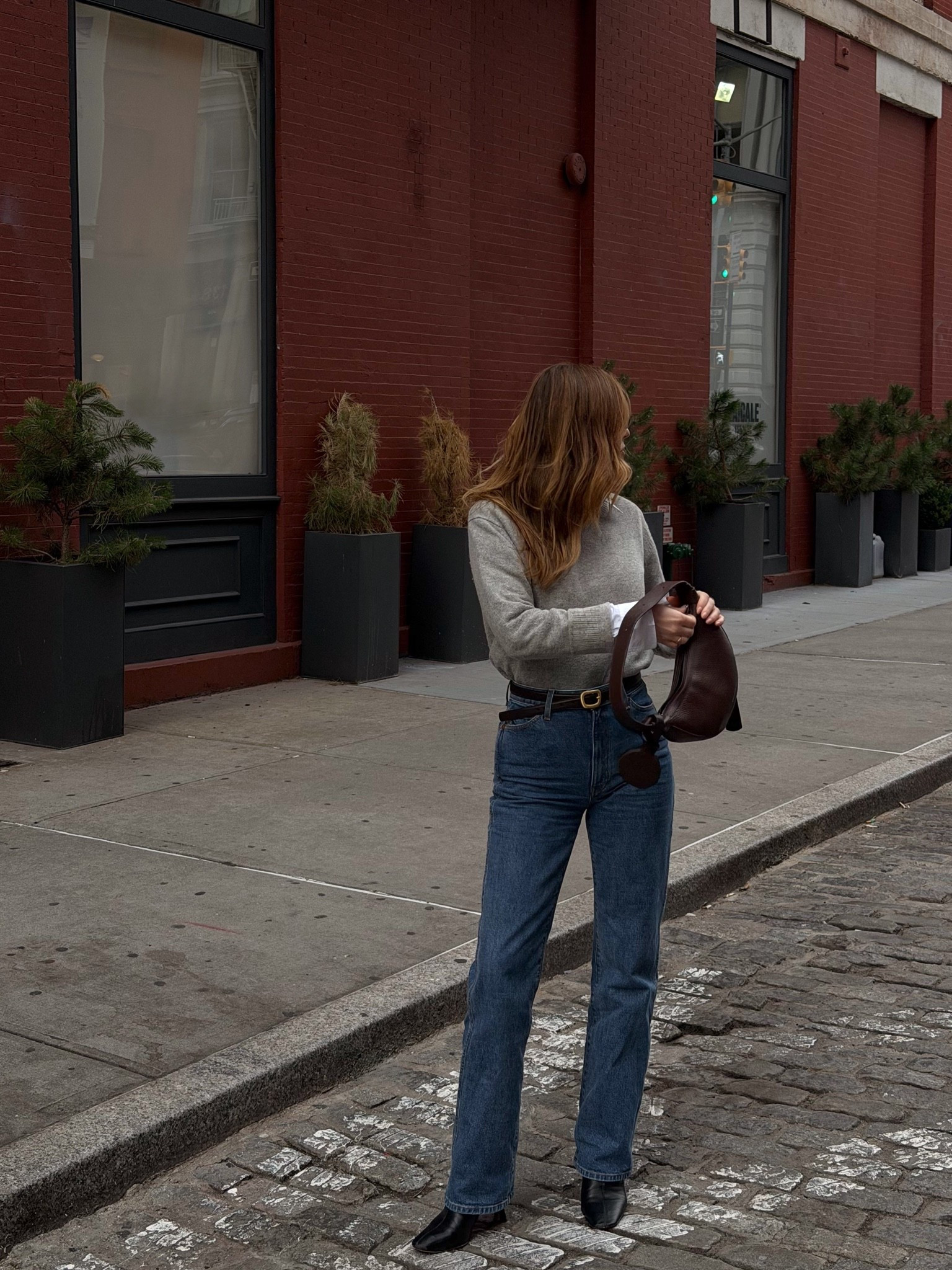 Fall layering outfit 

Jeans and boots fit TTS