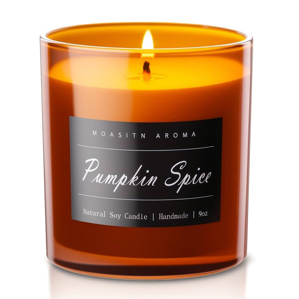 MOASITN Pumpkin Spice Strong Scented Large Luxurious Candles for Home| Organic Soy Fall Candles| ... | Amazon (US)