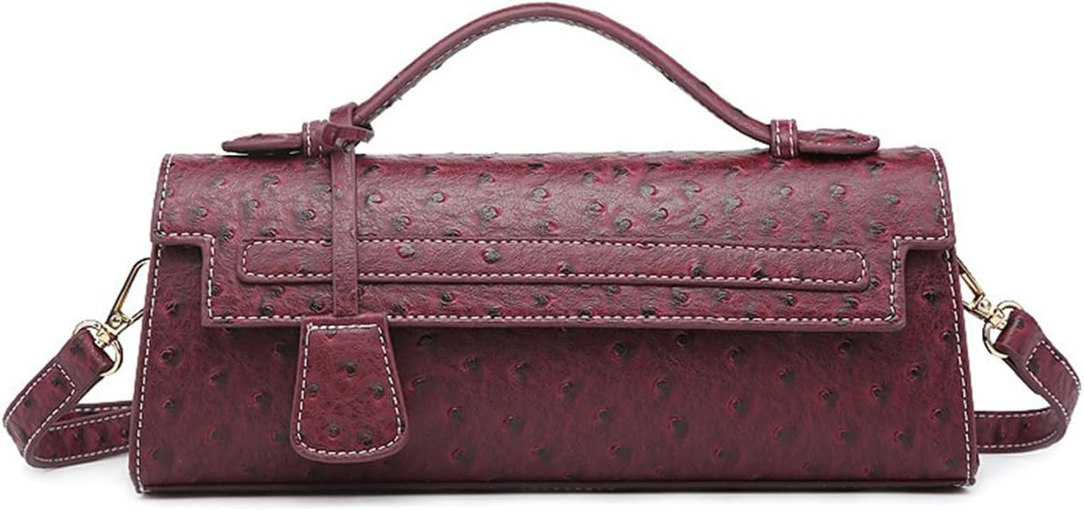 women's top-handle handbags,Ostrich & serpent Pattern – clutch Purse,designer crossbody bags fo... | Amazon (US)