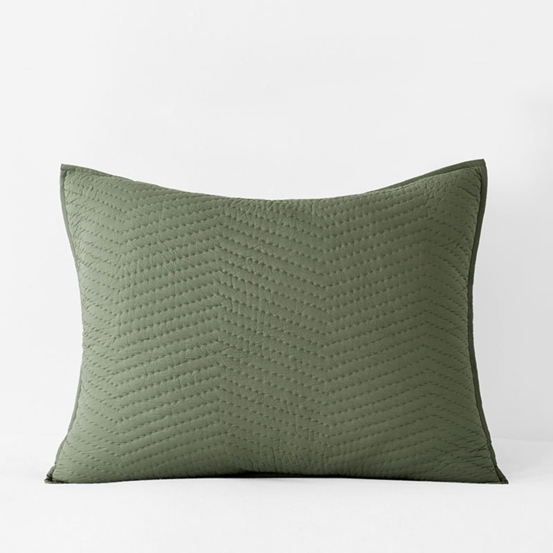 Voile Sham - Dark Olive, Standard | The Company Store