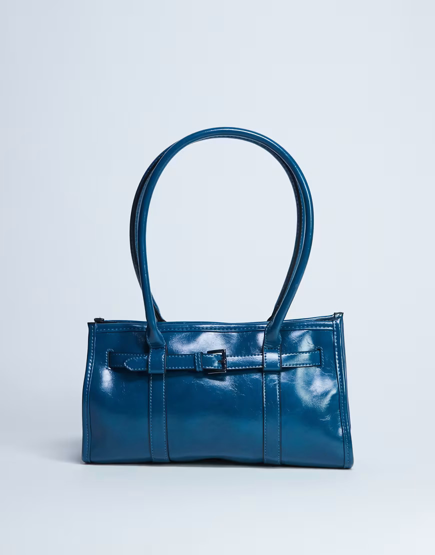 Topshop - Scottie - Sac bowling porté épaule - Sarcelle-Bleu | ASOS (Global)