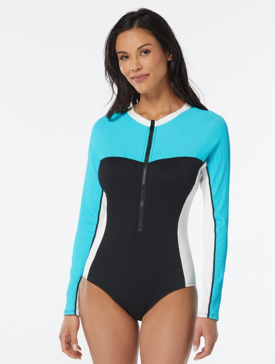 Beach House Sport Sculpt Long Sleeve Zip Front One Piece Swimsuit - Co | Beach2Ocean