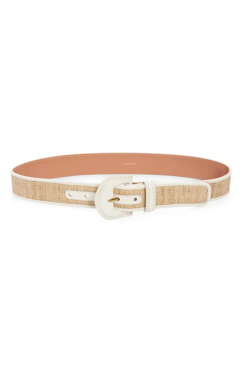 Zimmermann Woven Raffia & Leather Belt | Nordstrom | Nordstrom